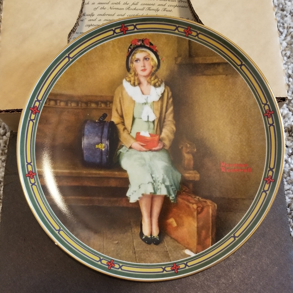 Norman Rockwell Plate Young Girl's Dream